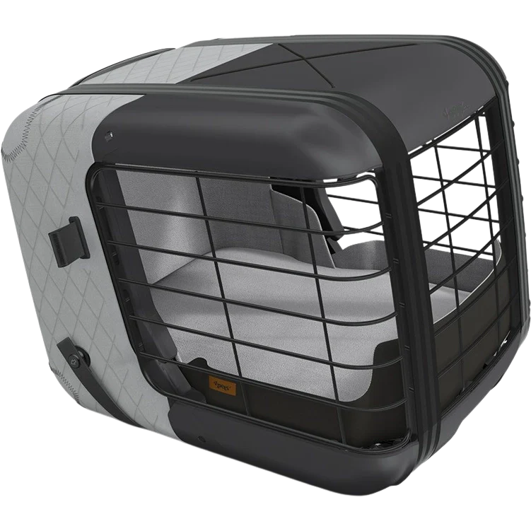 4pets Caree Transportbox in Cool Grey, ideal für Haustiere. Robuste Konstruktion, stilvolles Design, sicherer Transport. Perfekt für Reisen.
