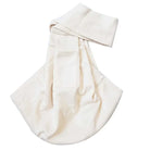 Beige Babytrage aus Baumwolle, ergonomisch, weich, für Neugeborene und Kleinkinder geeignet.