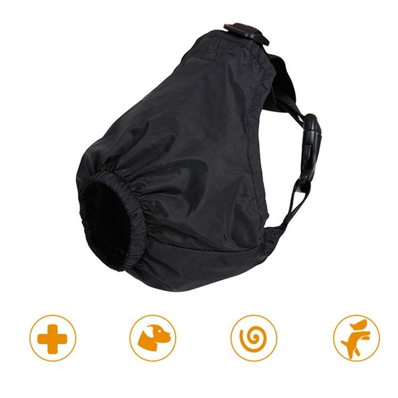 Schwarzer Hundemaulkorb aus strapazierfähigem Nylon, verstellbar, ideal für Tierarztbesuche und Training. Hundezubehör, Sicherheit, Komfort.