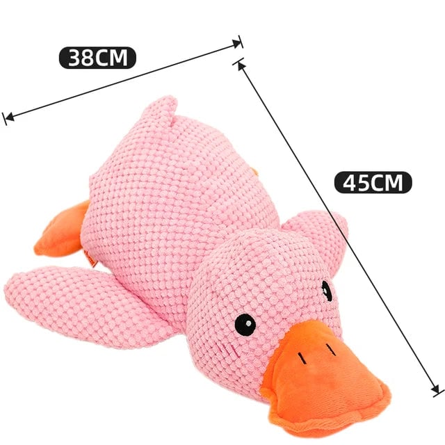 Rosa Plüschente, 45x38 cm, weiches Kuscheltier für Kinder. Perfektes Geschenk, hochwertiges Spielzeug, ideal zum Kuscheln und Spielen.