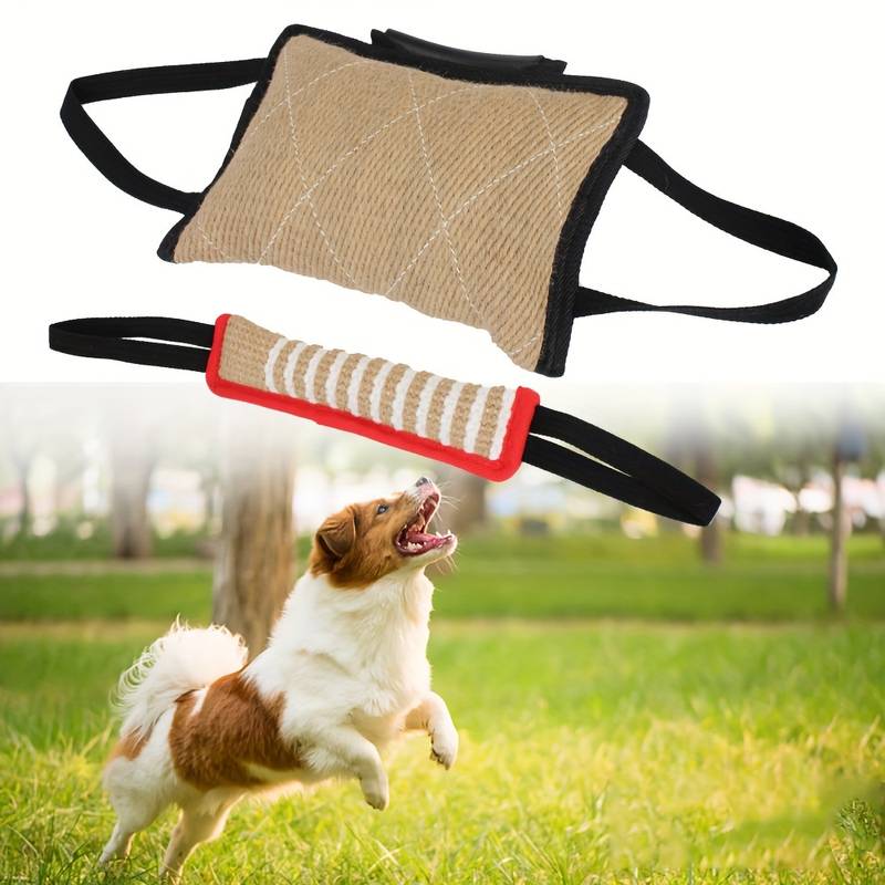 Hundespielzeug Set: Robustes Beißkissen und Kauspielzeug für Training und Spiel. Ideal für aktive Hunde, langlebig und sicher.