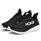 Schwarze HOKZ Trainingsschuhe, atmungsaktiv, leichte Sportschuhe, weiße Sohle.