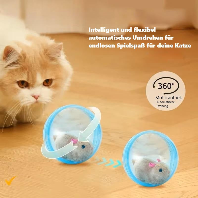 Katzenspielzeug: Intelligenter, flexibler Ball mit automatischer 360°-Drehung, ideal für interaktiven Spielspaß. Perfekt für aktive Katzen.