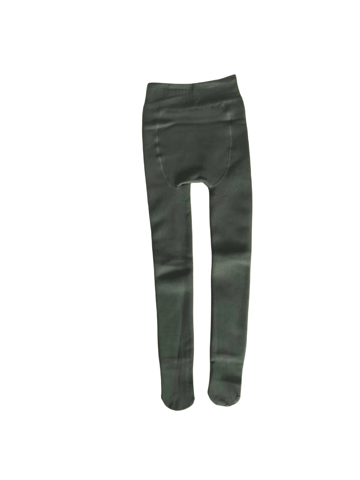 Dunkelgrüne Strumpfhose für Damen, blickdicht und elastisch. Perfekt für Herbstmode, bequem und stilvoll. Ideal für Alltag und Büro.