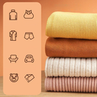 Stapel bunter Strickpullover, ideal für den Einsatz mit einem wiederaufladbaren Fusselentferner. Perfekt für Kleidungspflege und Textilreinigung.