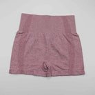 Rosa Sportshorts mit hoher Taille, atmungsaktivem Material und nahtlosem Design. Perfekt für Fitness, Yoga und Freizeitaktivitäten.