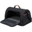 Trixie Airline-Tasche Gate 53408, schwarze Transporttasche für Haustiere, ideal für Flugreisen, mit Netzfenster und Tragegriff.
