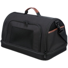 Schwarze Trixie Airline-Tasche für Haustiere, robust und tragbar, mit Netzfenster und Schultergurt. Ideal für sicheres Reisen mit Haustieren.