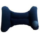 Aufblasbares Nackenkissen schwarz, ergonomisch, Reisen, Komfort, tragbar, leicht.