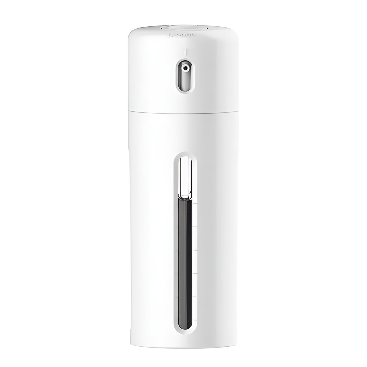 Weißer automatischer Seifenspender, schlankes Design, berührungslos, für Badezimmer oder Küche.