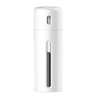 Weißer automatischer Seifenspender, schlankes Design, berührungslos, für Badezimmer oder Küche.