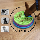 Hundespielzeug Fressnapf, grün-lila, rutschfest, interaktives Futterlabyrinth, 15-fach vergrößert