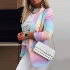 Damenjacke langärmelig, Batikmuster, pastellfarben. Modischer Blazer, ideal für Frühling und Sommer. Perfekt für trendige Outfits.